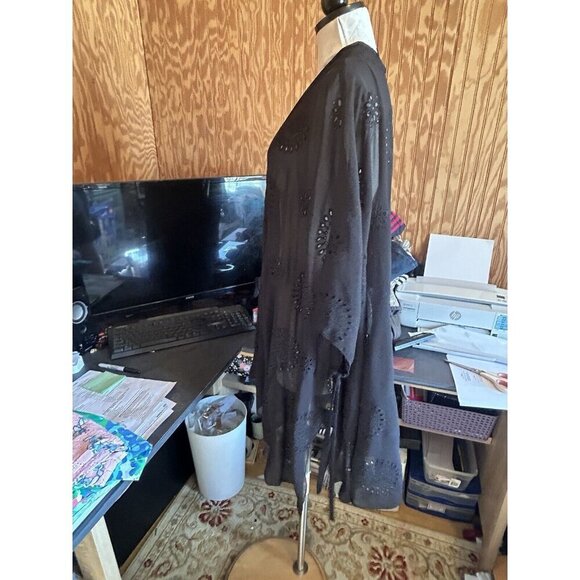 Torrid Women's Plus Size One Size Black Cover Up Open Eyelet Swim - Picture 5 of 10